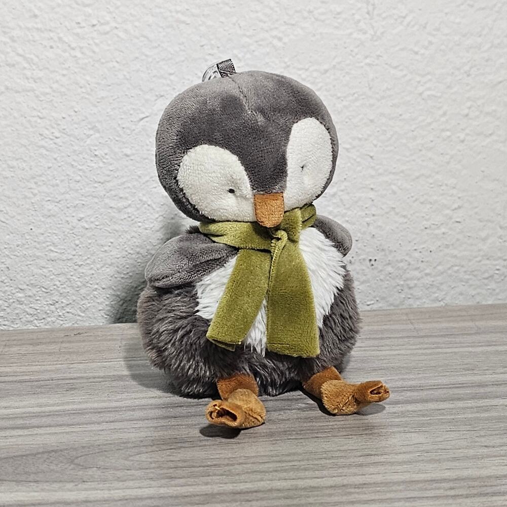 Bunnies by the Bay Snowcone the Penguin Roly Poly plush toy Gray White Baby 2024